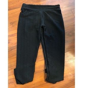 Tik Tok Black Textured Leggings Size XL